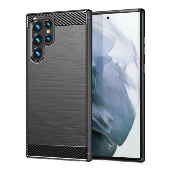 Калъф MBX Carbon за Galaxy S23 Ultra – Черен