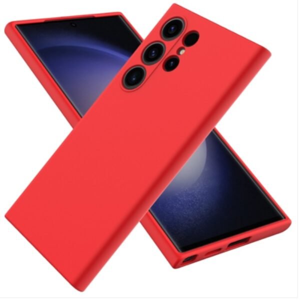 Калъф MBX Silicone Soft and Silky Case за Galaxy S24 – Червен
