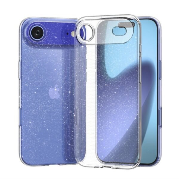 Калъф Shine 2 mm брокатен за iPhone 17 Air – Прозрачен