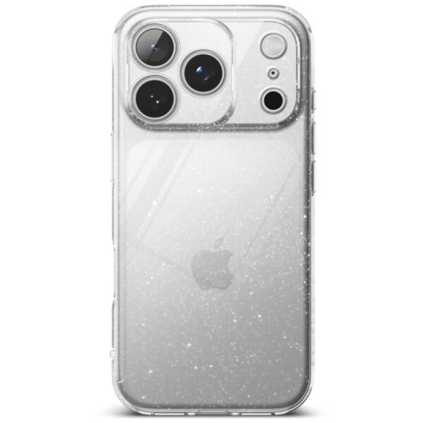 Калъф Shine 2 mm брокатен за iPhone 17 Pro – Прозрачен