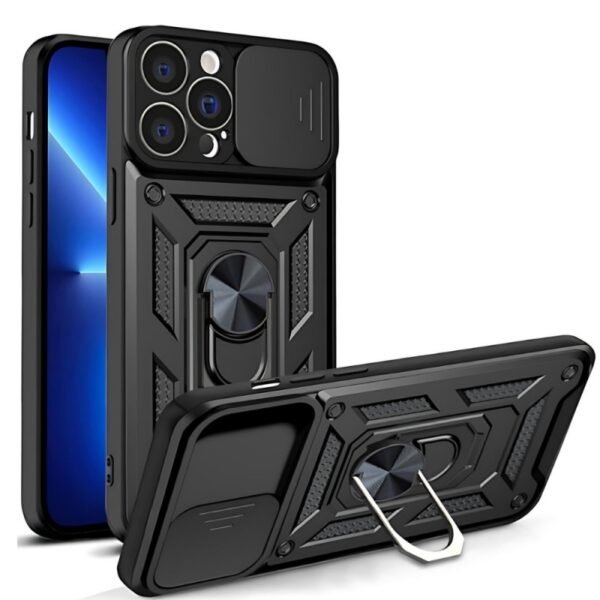 Калъф bSmart Defender Slide за iPhone 15 Pro – Черен