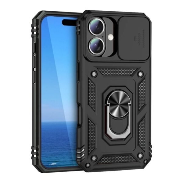 Калъф bSmart Defender Slide за iPhone 16 Plus – Черен