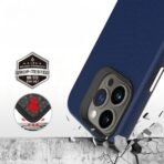 Калъф Vmax Triangle за iPhone 16 Pro Max – Тъмносин - Image 3