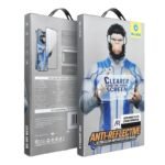 Стъклен протектор Blueo 5D Full Premium Anti-Reflex с цяло лепило за iPhone 16 Pro – Черен
