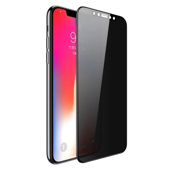 Стъклен протектор MBX 5D Full Privacy с цяло лепило за iPhone 11 Pro – Черен