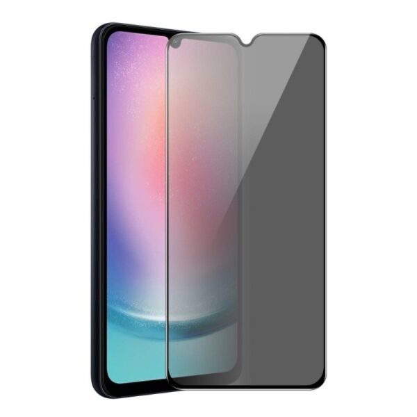 Стъклен протектор MBX 5D Full Privacy с цяло лепило за Galaxy A55 – Черен