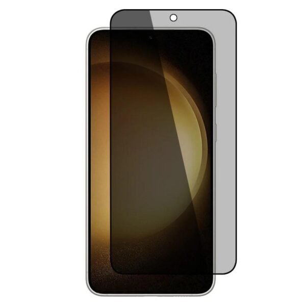 Стъклен протектор MBX 5D Full Privacy с цяло лепило за Galaxy S23 – Черен