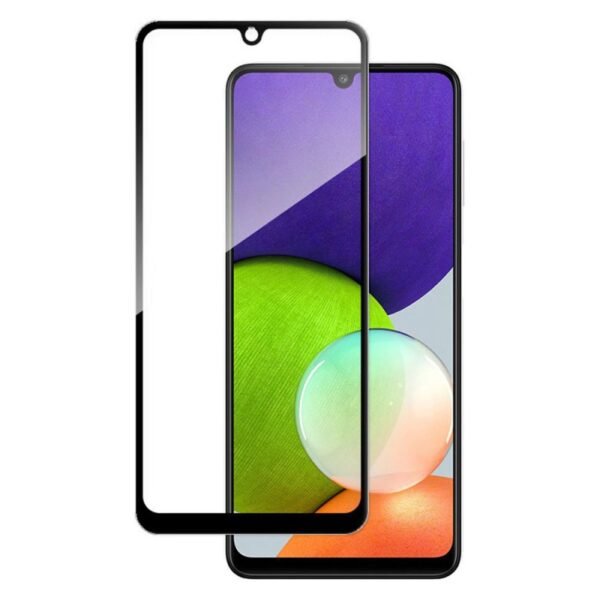 Стъклен протектор OG Premium paper box с цяло лепило за Galaxy A22 4G – Черен