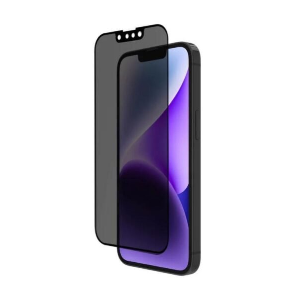Стъклен протектор OG Premium Privacy с цяло лепило за iPhone 14 – Черен