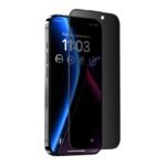 Стъклен протектор OG Premium Privacy с цяло лепило за iPhone 15 Pro – Черен