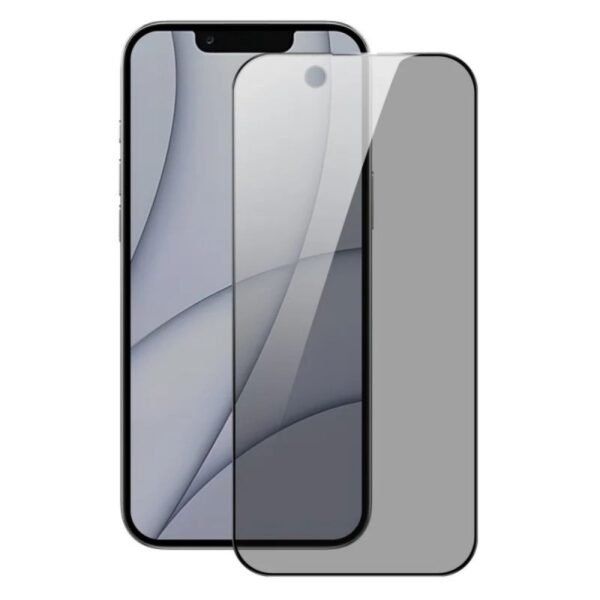 Стъклен протектор OG Premium Privacy с цяло лепило за iPhone 16e / 17e – Черен