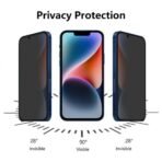 Стъклен протектор OG Premium Privacy с цяло лепило за iPhone 16e / 17e – Черен - Image 2