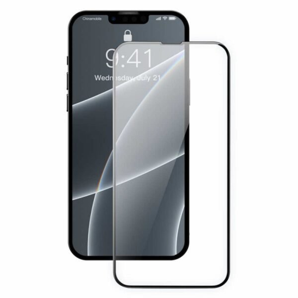 Стъклен протектор OG Premium с цяло лепило за iPhone 13 Pro – Черен