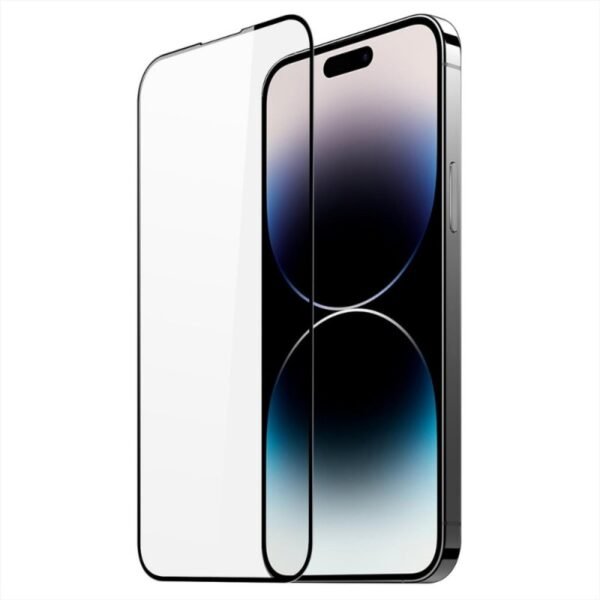Стъклен протектор OG Premium с цяло лепило за iPhone 16 – Черен