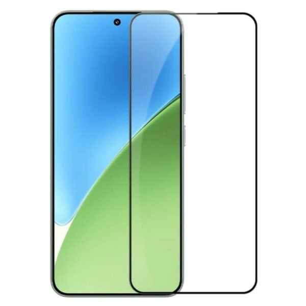 Стъклен протектор OG Premium с цяло лепило за Xiaomi Redmi 15 – Черен