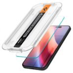 Стъклен протектор Spigen GLAS.tR EZ Fit за iPhone 16 / 15 – Прозрачен - Image 2