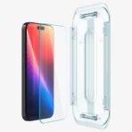Стъклен протектор Spigen GLAS.tR EZ Fit за iPhone 17 / 16 Pro – Прозрачен - Image 2