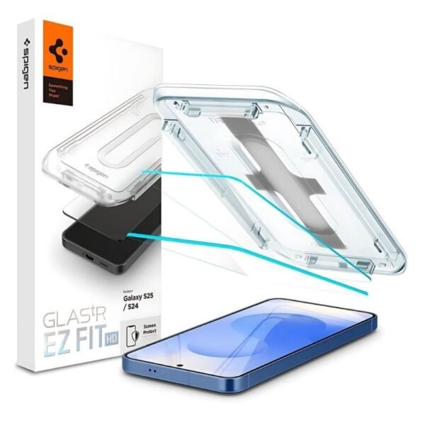 Стъклен протектор Spigen GLAS.tR EZ Fit за Galaxy S25 – Прозрачен