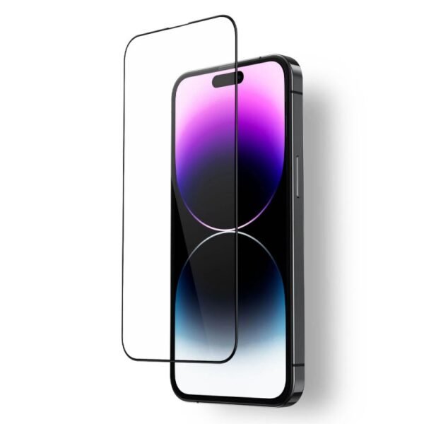 Стъклен протектор MBX 9D Paper Box Flat за iPhone 14 Pro – Черен