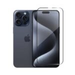 Стъклен протектор MBX 9D Paper Box Flat за iPhone 15 Pro Max – Черен