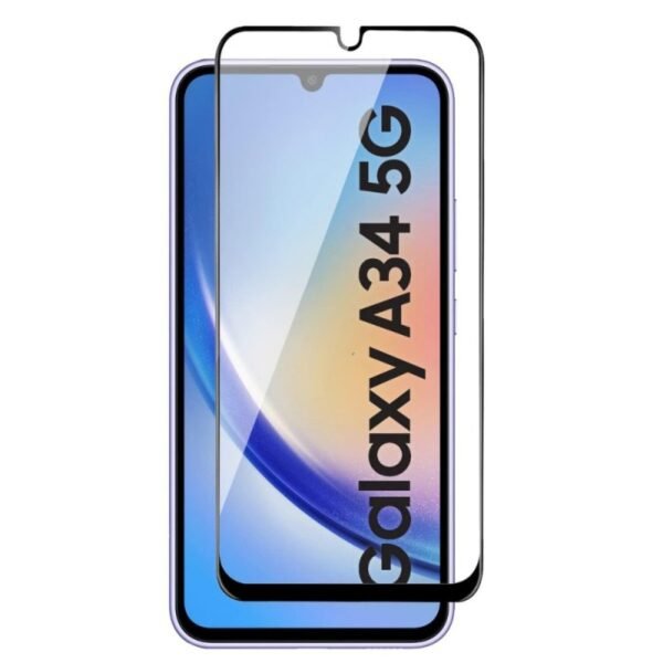 Стъклен протектор MBX 9D Paper Box Flat за Galaxy A34 5G – Черен
