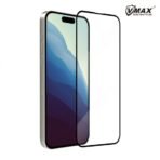 Стъклен протектор Vmax за дисплей 9D с цяло лепило за iPhone 16 Plus – Черен - Image 2