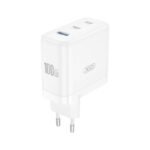 Зарядно XO CE35 – 100W 2x USB-C 1x USB – Бял