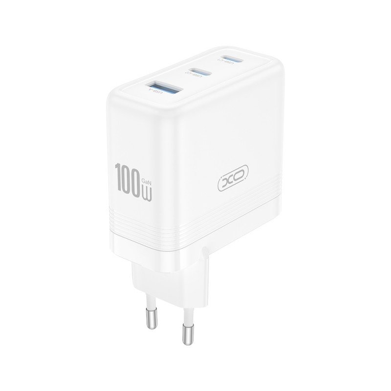 zaryadno-ustroystvo-adapter-100w-2x-usb-c-1x-usb-xo-ce35-pd-byal22526-0-800x800-1.jpg Зарядно XO CE35 – 100W 2x USB-C 1x USB – Бял - Image 1