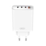 Зарядно XO 65W 3x USB-C 1x USB-A – CE23 PD – 220V – Бяло