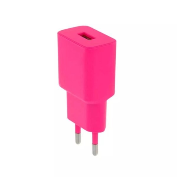 Зарядно Setty USB-A – Barbie Style 220V – 2.4A – Цикламен
