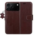 Smart Luxe leather case for iPhone 17 Pro Max 6,9" / 18 Pro Max 6,9" brown