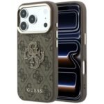 Guess  4G & Big Resin Logo case for iPhone 18 Pro / iPhone 17 Pro brown