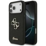 Guess  Fixed Glitter Big 4G case for iPhone 18 Pro Max / iPhone 17 Pro Max black