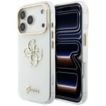 Guess IML 4G Script Metal case for iPhone 18 Pro / 17 Pro white