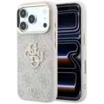 Guess 4G & Big Strass Logo case for Iphone 18 Pro / 17 Pro pink