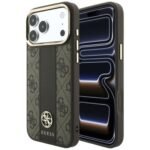 Guess 4G with Stripe Round and Classic Logos MagSafe case for Iphone 18 Pro / 17 Pro brown