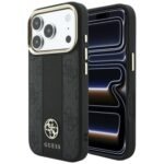 Guess 4G with Stripe Round and Classic Logos MagSafe case for Iphone 18 Pro / 17 Pro black