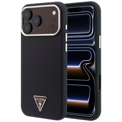 806816-oryg-400x400-1.jpg Guess Kevlar Triangle Logo MagSafe case for Iphone 18 Pro / 17 Pro burgundy - Image 1