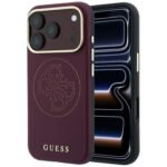Guess Perforated 4G Gold Logo Magsafe case for Iphone 18 Pro Max / 17 Pro Max burgundy