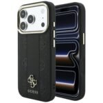 Guess Stripe Peony 4G Logo MagSafe case for Iphone 18 Pro Max / 17 Pro Max black