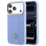 Guess Stripe Peony 4G Logo MagSafe case for Iphone 18 Pro Max / 17 Pro Max blue