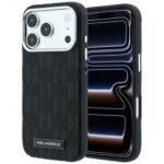 Karl Lagerfeld Grained Mono Resin Logo MagSafe case for iPhone 18 Pro / 17 Pro black