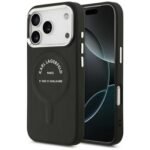 Karl Lagerfeld Embossed Open Ring RSG Logo MagSafe case for iPhone 18 Pro Max / 17 Pro Max black