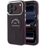 Karl Lagerfeld Embossed Open Ring RSG Logo MagSafe case for iPhone 18 Pro Max / 17 Pro Max burgundy