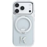 Karl Lagerfeld IML Ring Stand 360 Kameo Metal MagSafe case for iPhone 18 Pro Max / 17 Pro Max transparent