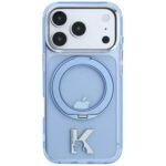 Karl Lagerfeld IML Ring Stand 360 Kameo Metal MagSafe case for iPhone 18 Pro Max / 17 Pro Max blue
